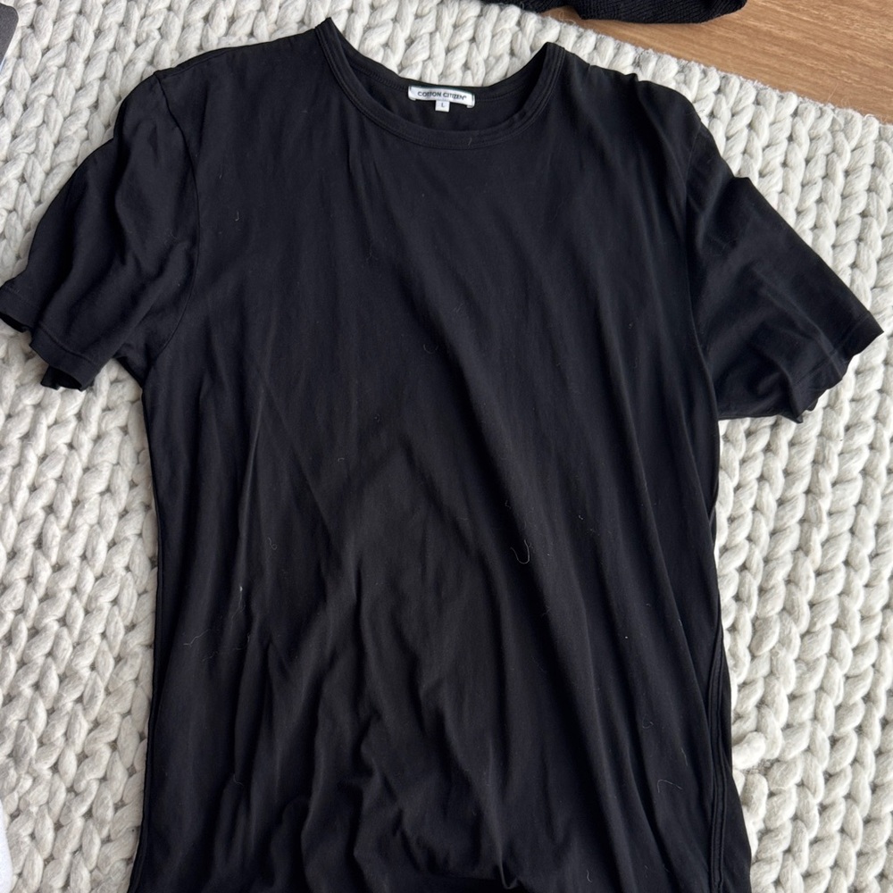Men’s cotton citizen Black Short Sleeve Crew Tee